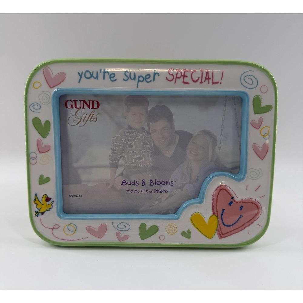 Gund Photo Frame Buds And Blooms You're Super Special FRAME 4X6 Photo Heart Duck